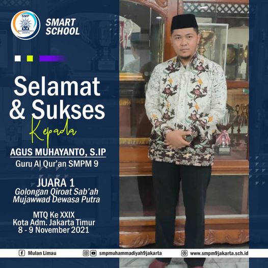 Selamat Atas Prestasi Guru SMP Muhammadiyah 9 Jakarta